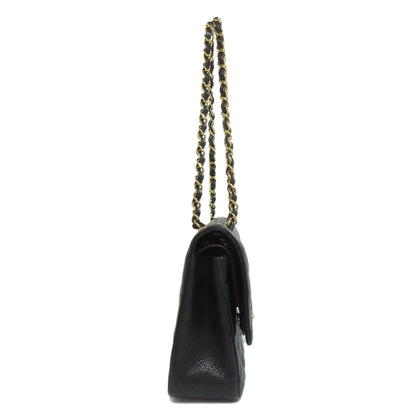 CHANEL シャネル チェーンショルダー マトラッセ ゴールド金具 ショルダーバッグ グレインド カーフスキン レディース 中古
