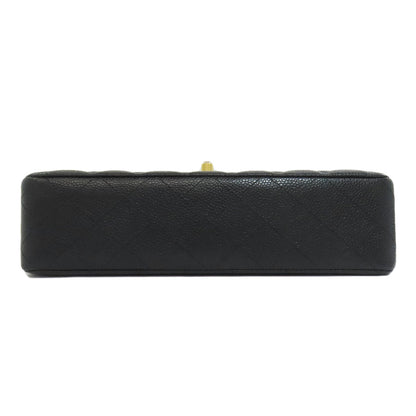 CHANEL シャネル チェーンショルダー マトラッセ ゴールド金具 ショルダーバッグ グレインド カーフスキン レディース 中古