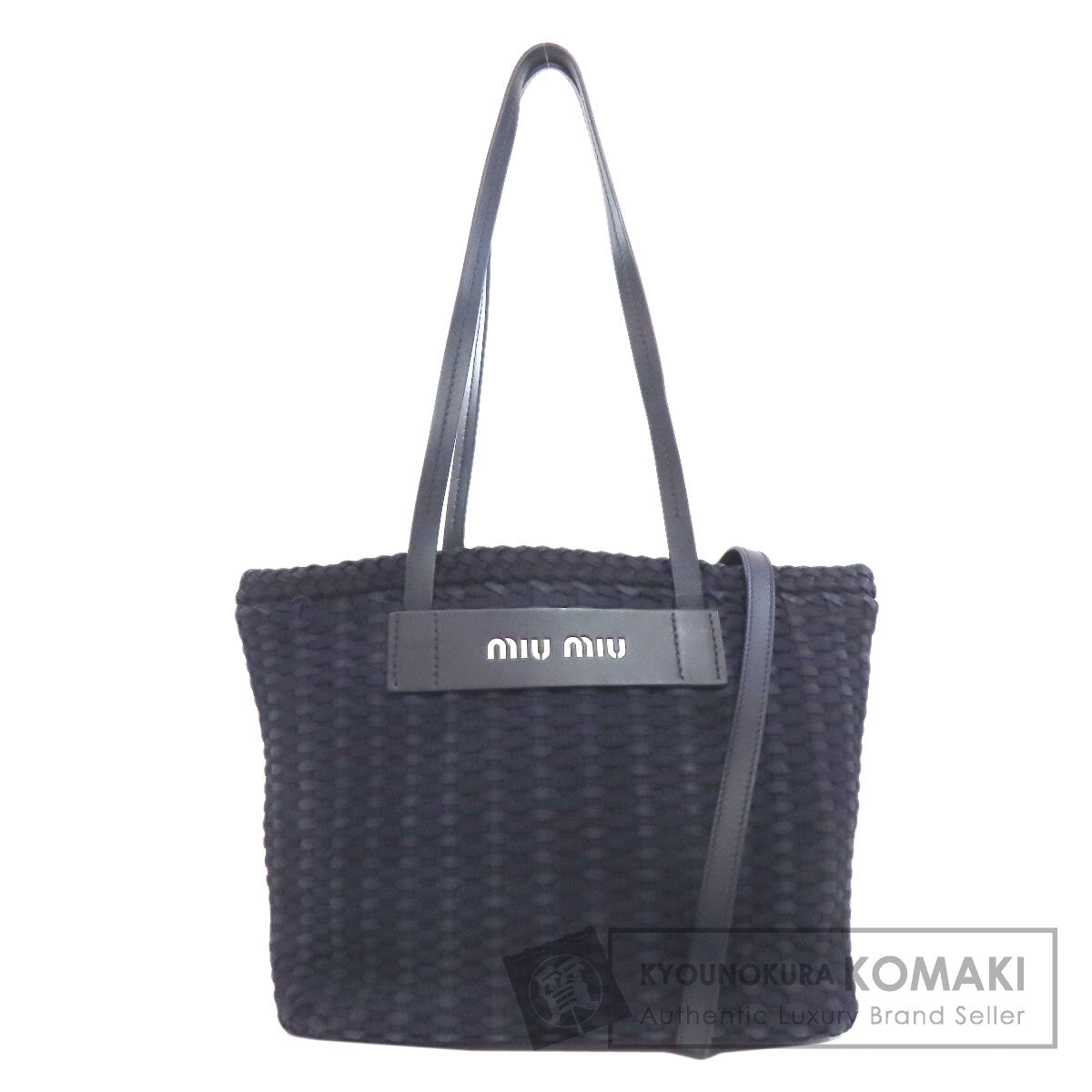 MIUMIU ミュウミュウ 2WAY トートバッグ キャンバス レディース 中古