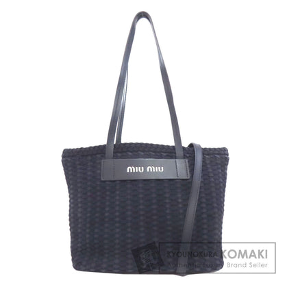 MIUMIU ミュウミュウ 2WAY トートバッグ キャンバス レディース 中古