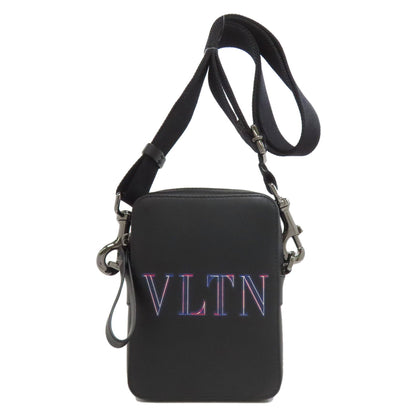 VALENTINO バレンティノ ロゴ ショルダーバッグ レザー レディース 中古