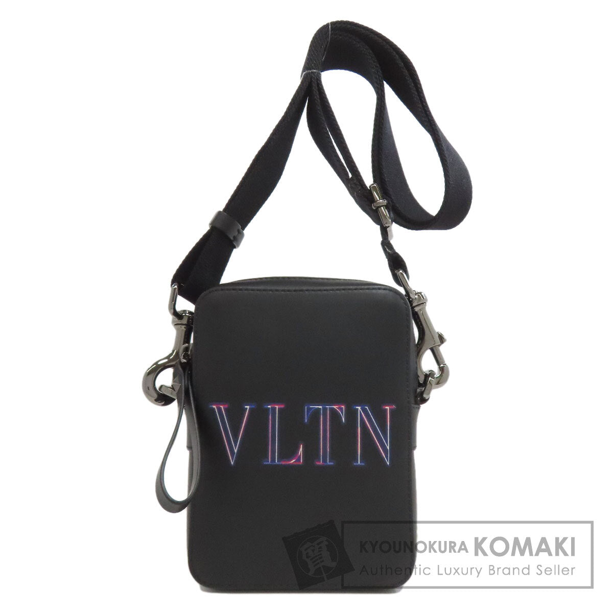 VALENTINO バレンティノ ロゴ ショルダーバッグ レザー レディース 中古
