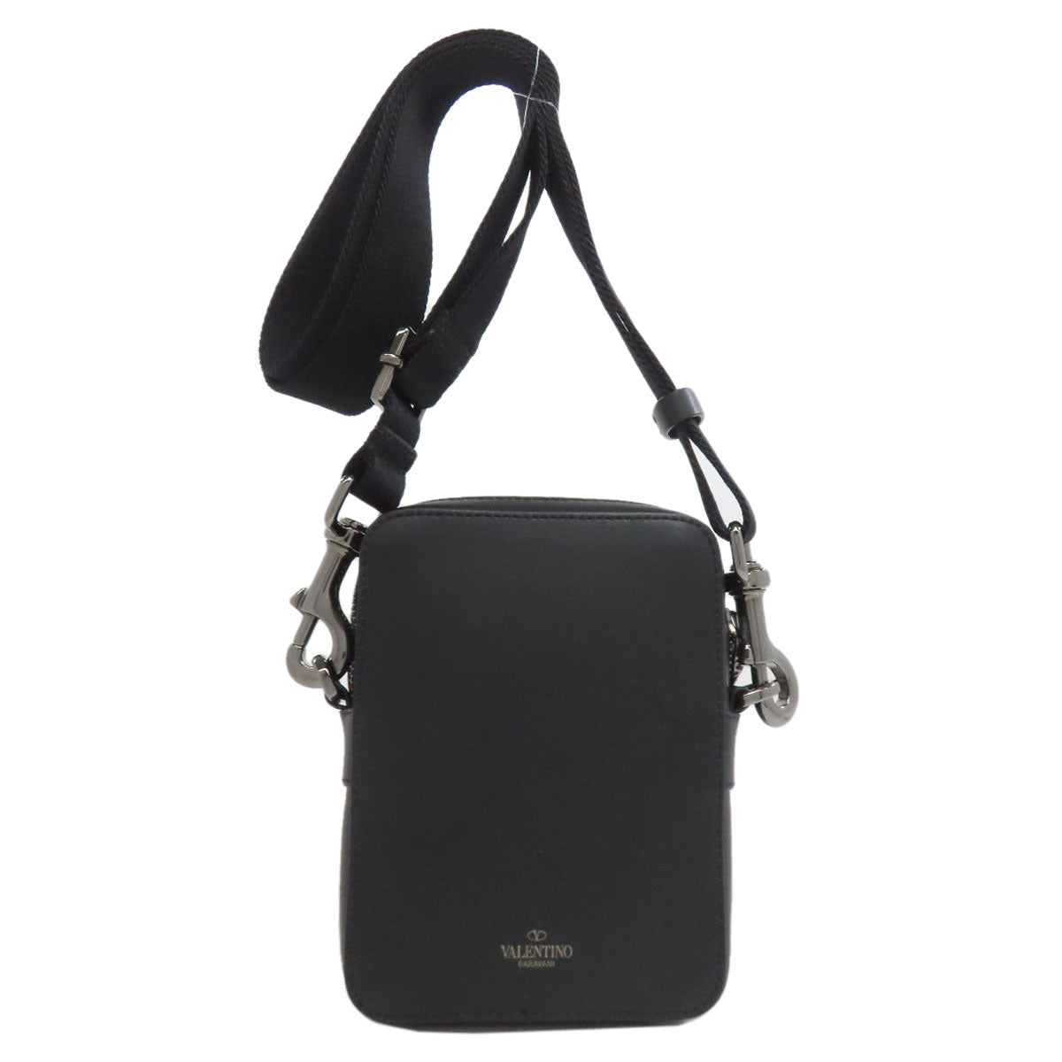 VALENTINO バレンティノ ロゴ ショルダーバッグ レザー レディース 中古