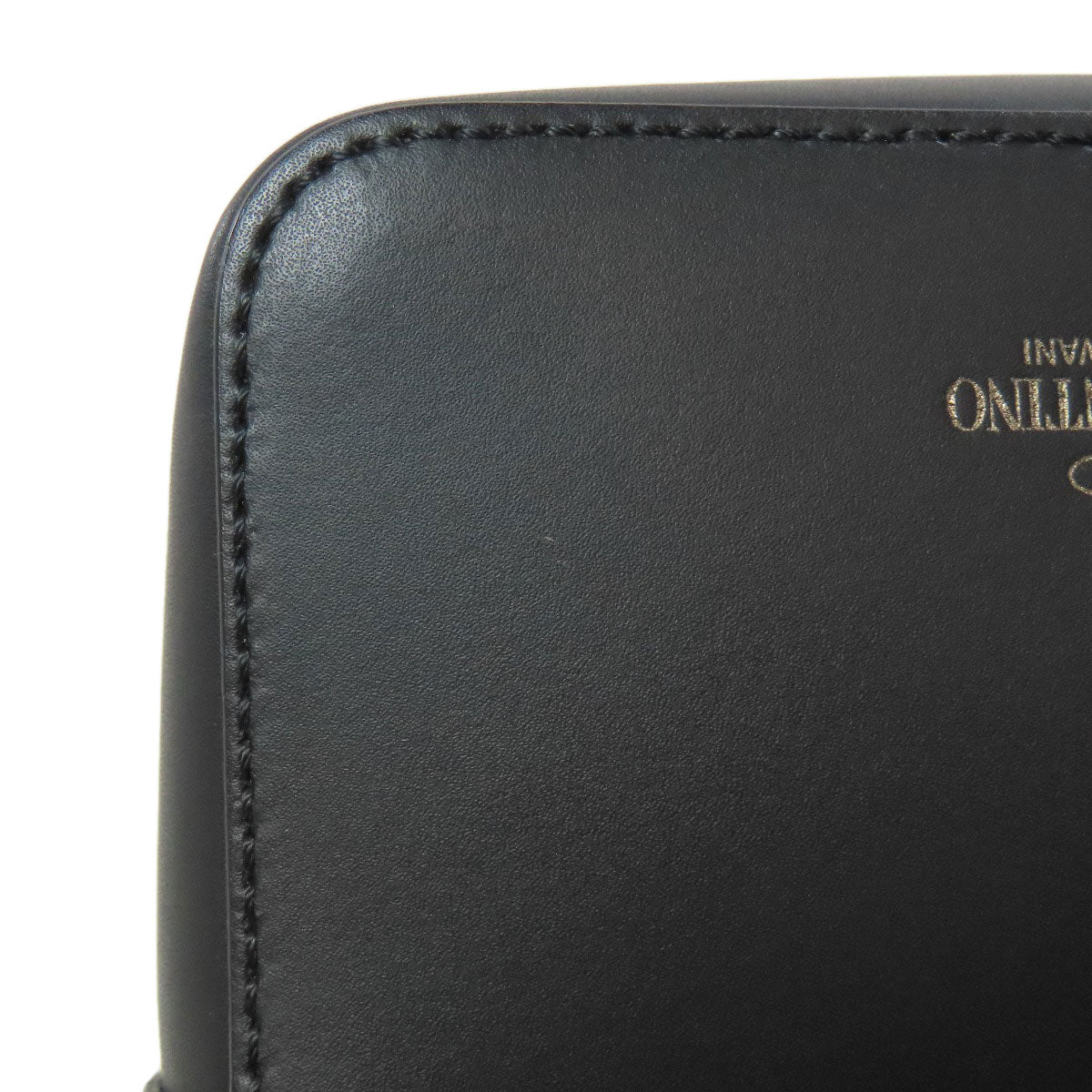 VALENTINO バレンティノ ロゴ ショルダーバッグ レザー レディース 中古