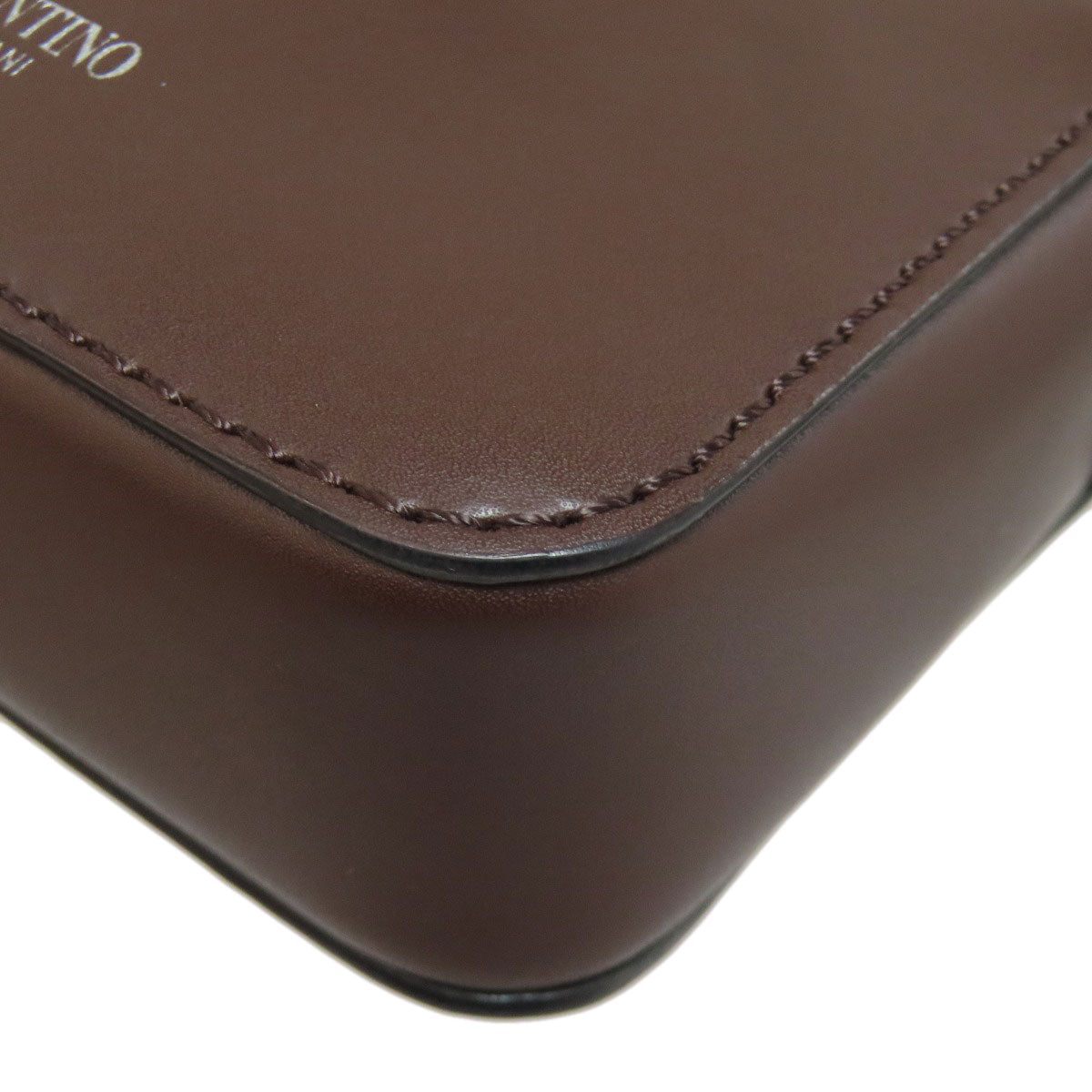 VALENTINO バレンティノ ロゴ ショルダーバッグ レザー レディース 中古