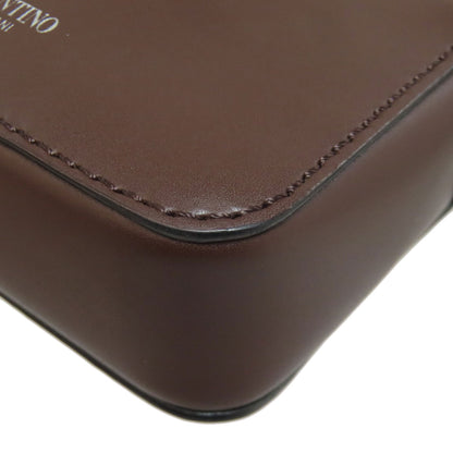 VALENTINO バレンティノ ロゴ ショルダーバッグ レザー レディース 中古