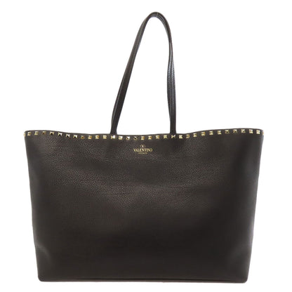 VALENTINO バレンティノ スタッズ トートバッグ レザー レディース 中古