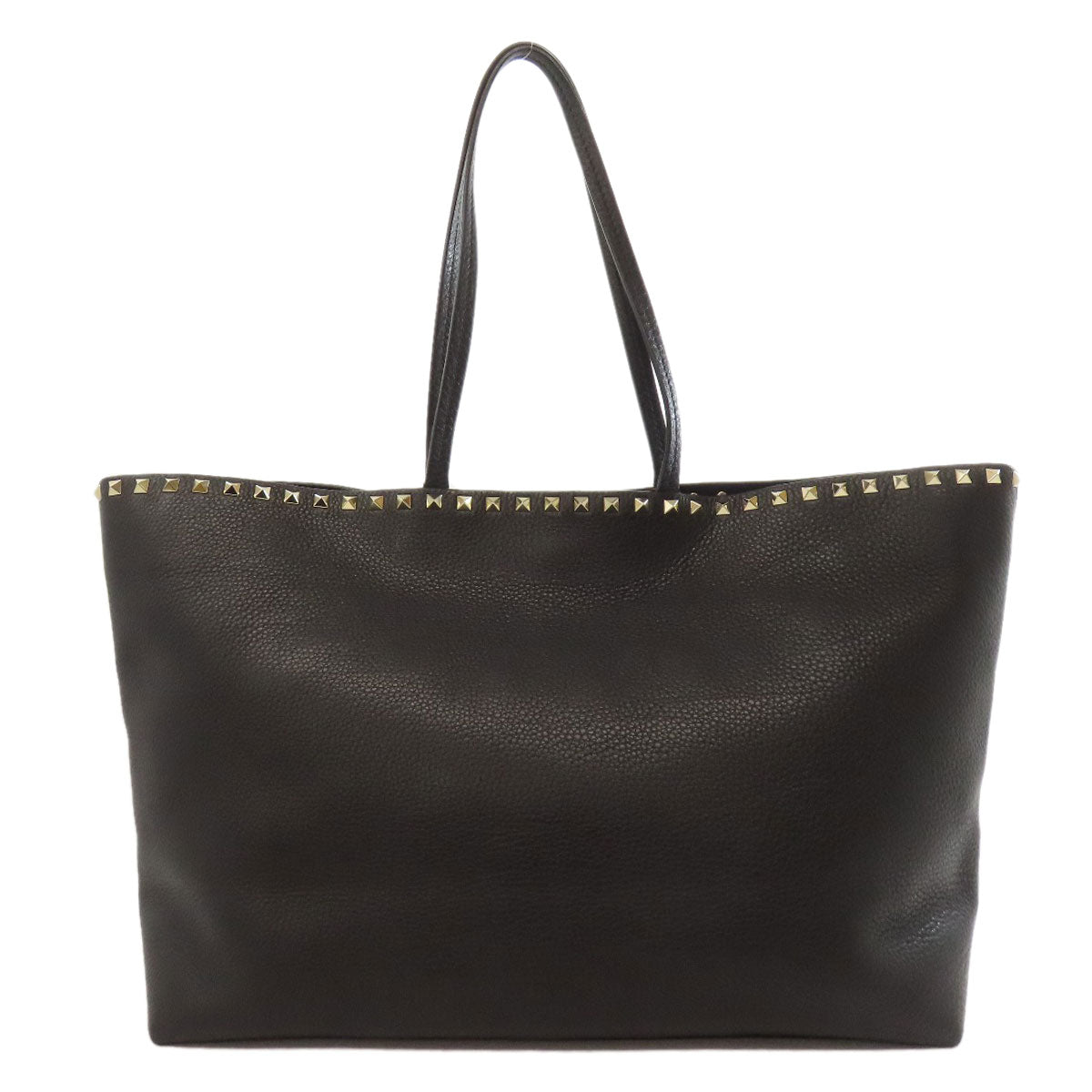 VALENTINO バレンティノ スタッズ トートバッグ レザー レディース 中古