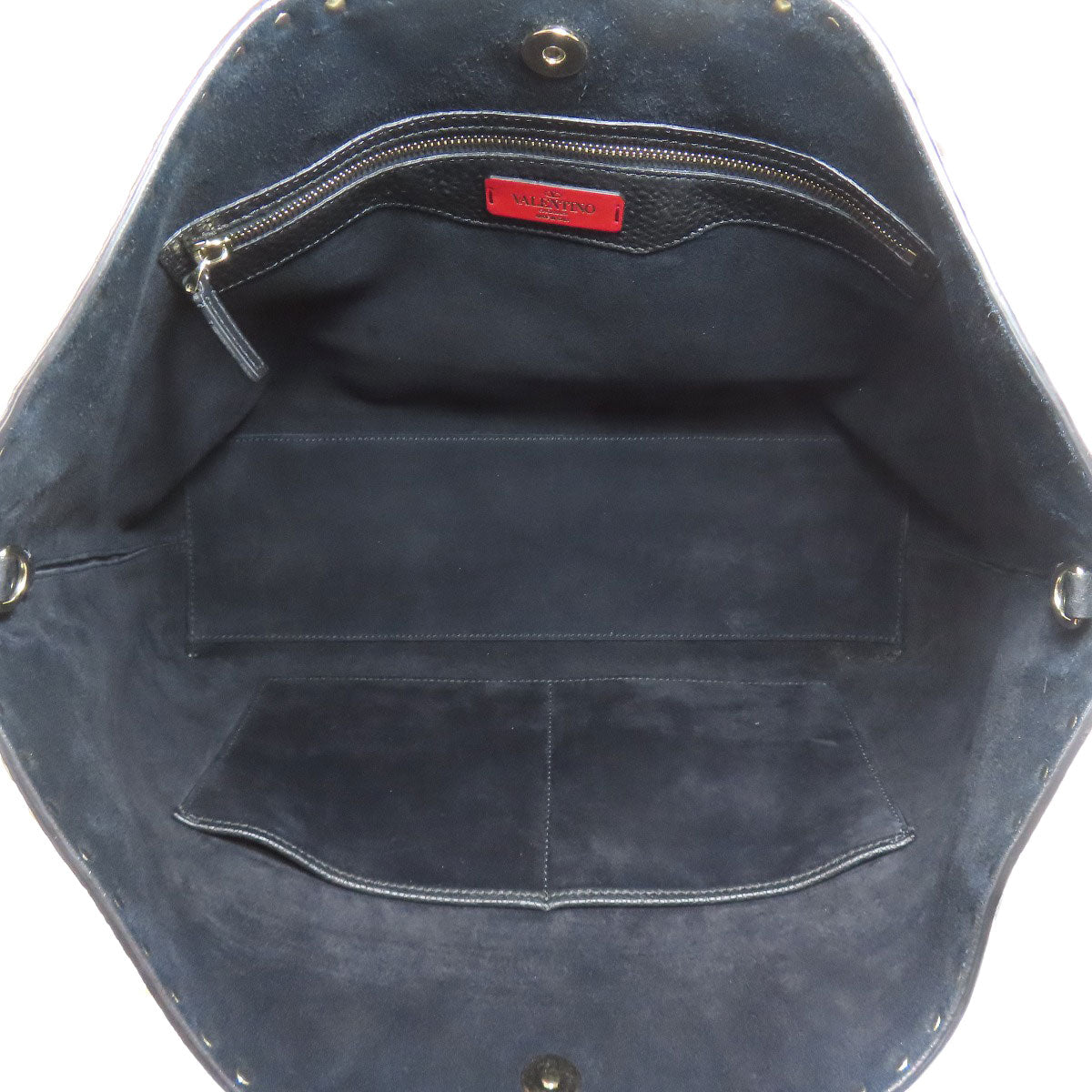 VALENTINO バレンティノ スタッズ トートバッグ レザー レディース 中古