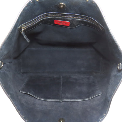 VALENTINO バレンティノ スタッズ トートバッグ レザー レディース 中古