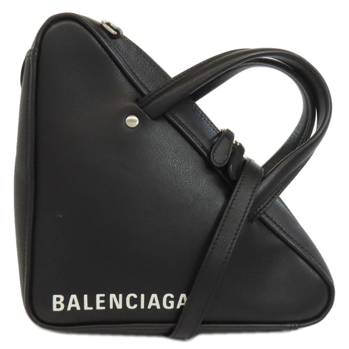 BALENCIAGA バレンシアガ 527272 トライアングル ダッフル 2WAY ハンドバッグ レザー レディース 中古