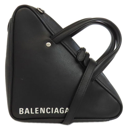 BALENCIAGA バレンシアガ 527272 トライアングル ダッフル 2WAY ハンドバッグ レザー レディース 中古