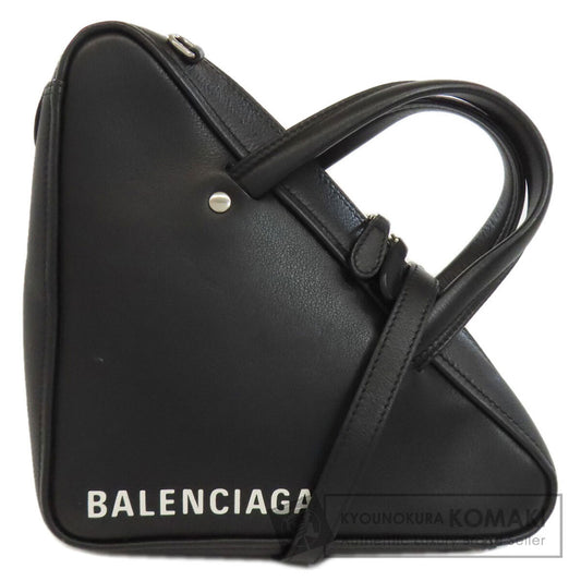 BALENCIAGA バレンシアガ 527272 トライアングル ダッフル 2WAY ハンドバッグ レザー レディース 中古