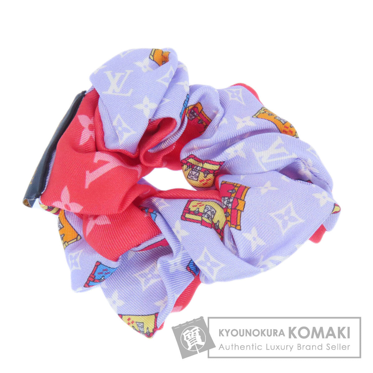 LOUIS VUITTON ルイヴィトン M77692 シュシュ ヘアアクセサリー シルク レディース 中古