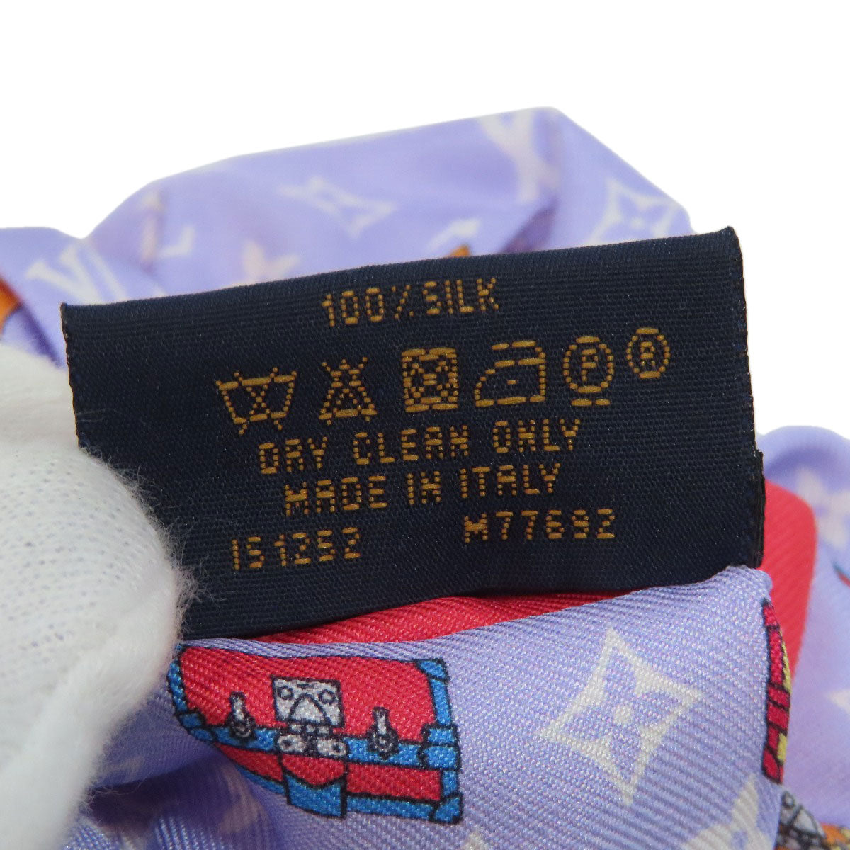 LOUIS VUITTON ルイヴィトン M77692 シュシュ ヘアアクセサリー シルク レディース 中古