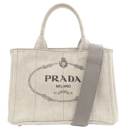 PRADA プラダ カナパミニ 2WAY ハンドバッグ デニム レディース 中古