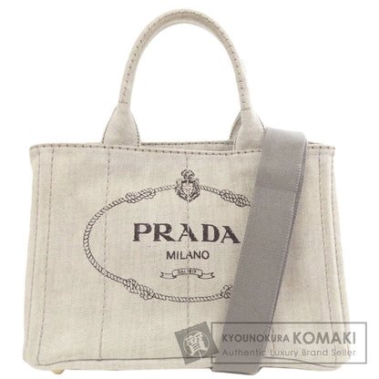 PRADA プラダ カナパミニ 2WAY ハンドバッグ デニム レディース 中古