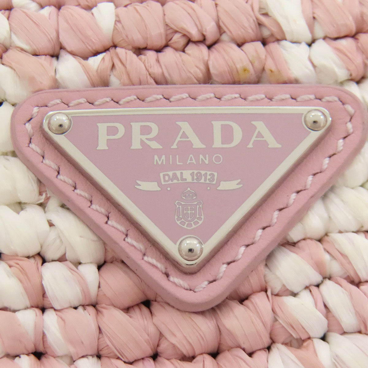 PRADA プラダ 2WAY ハンドバッグ ストロー レディース 中古