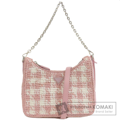 PRADA プラダ 2WAY ハンドバッグ ストロー レディース 中古