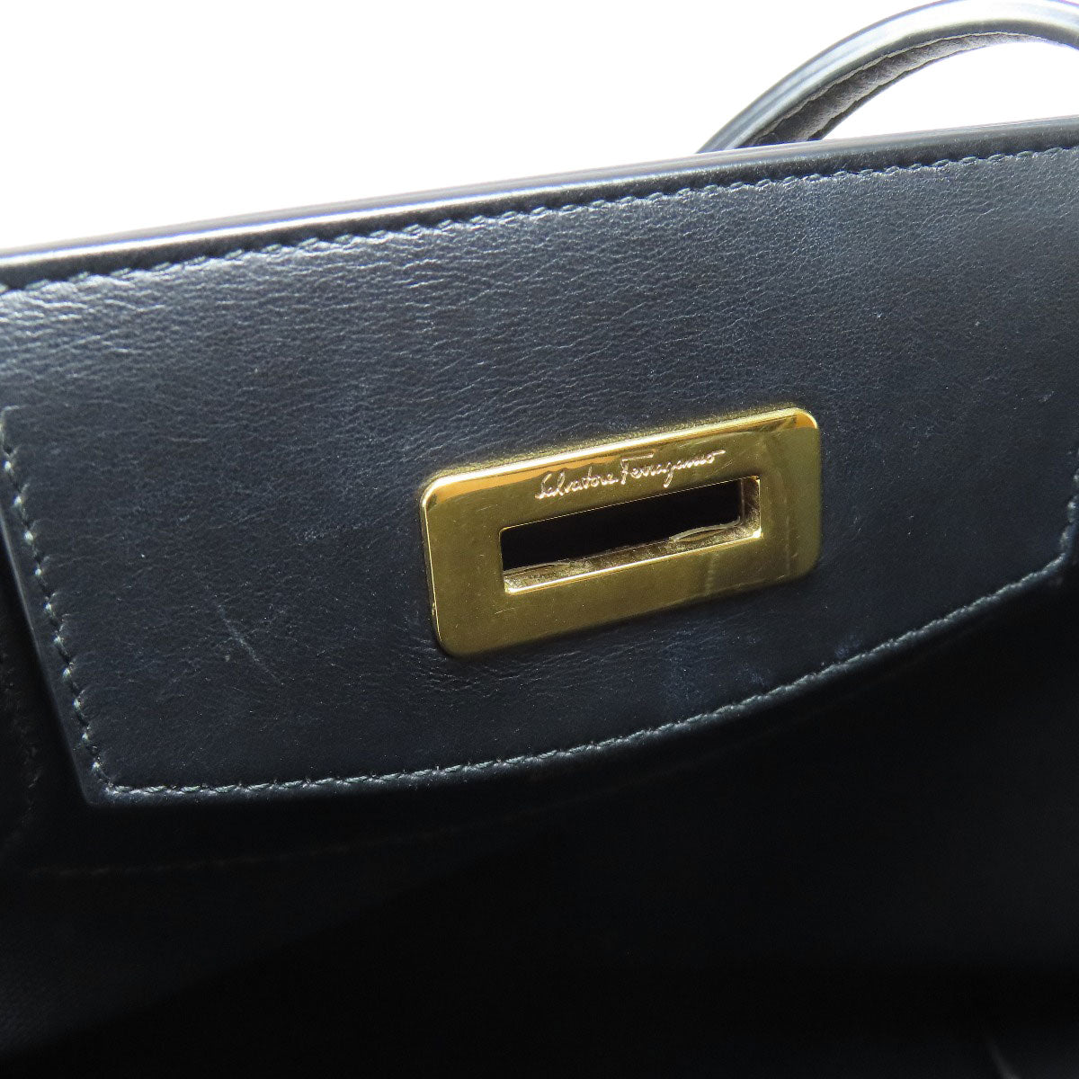 Salvatore Ferragamo サルヴァトーレフェラガモ ガンチーニ金具 トートバッグ PVC レディース 中古