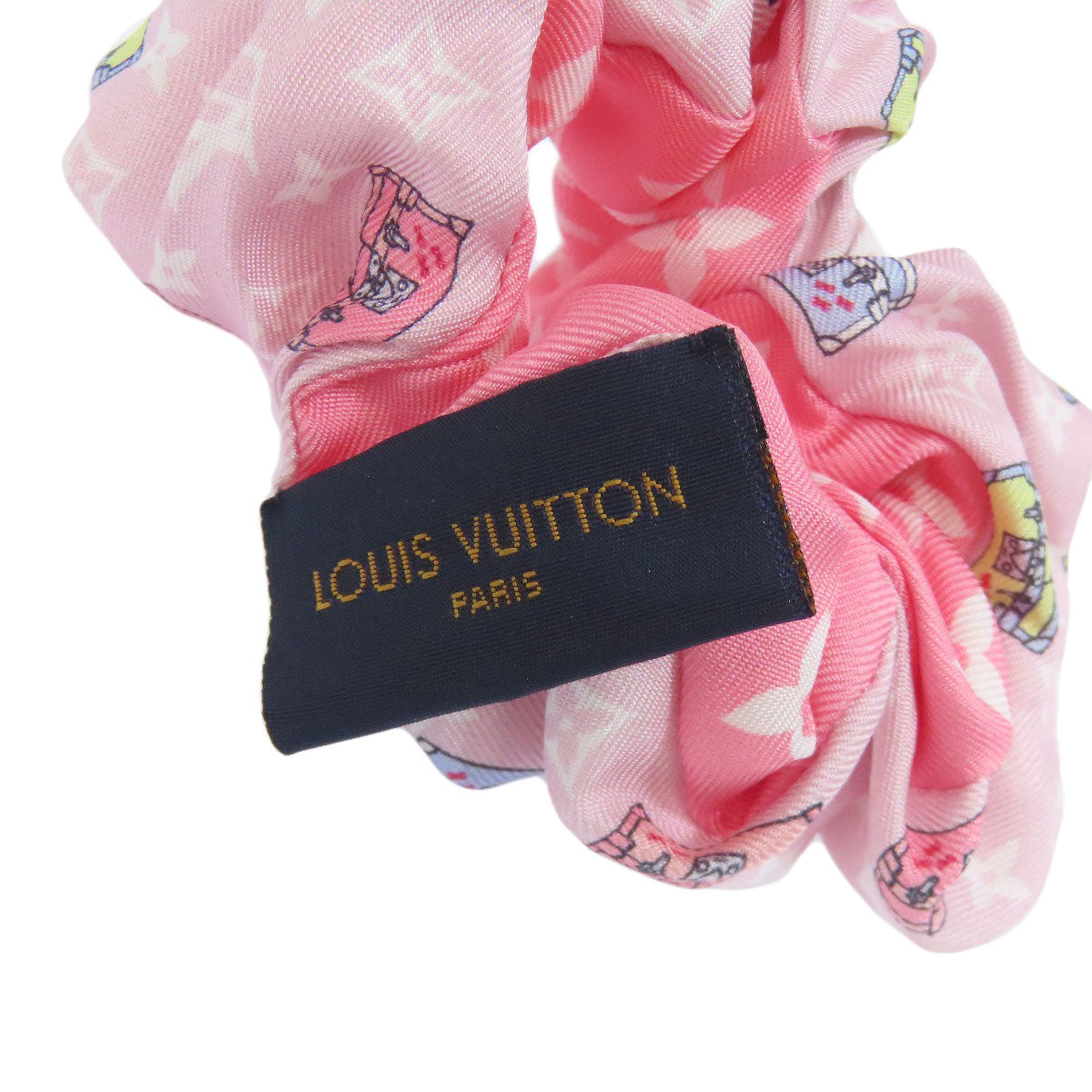 LOUIS VUITTON ルイヴィトン M77692 シュシュ ヘアアクセサリー シルク レディース 中古