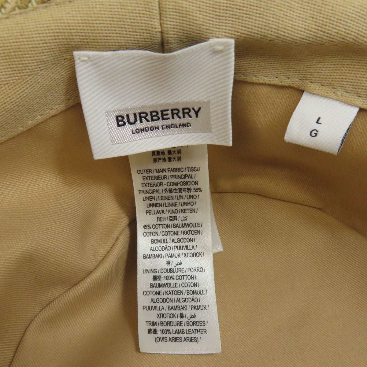 BURBERRY バーバリー バケットハット 帽子 キャンバス レディース 中古