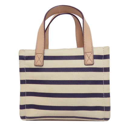kate spade ケイトスペード ボーダー ハンドバッグ キャンバス レディース 中古