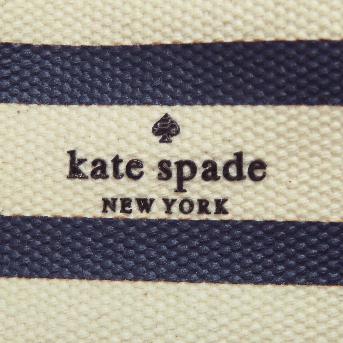 kate spade ケイトスペード ボーダー ハンドバッグ キャンバス レディース 中古