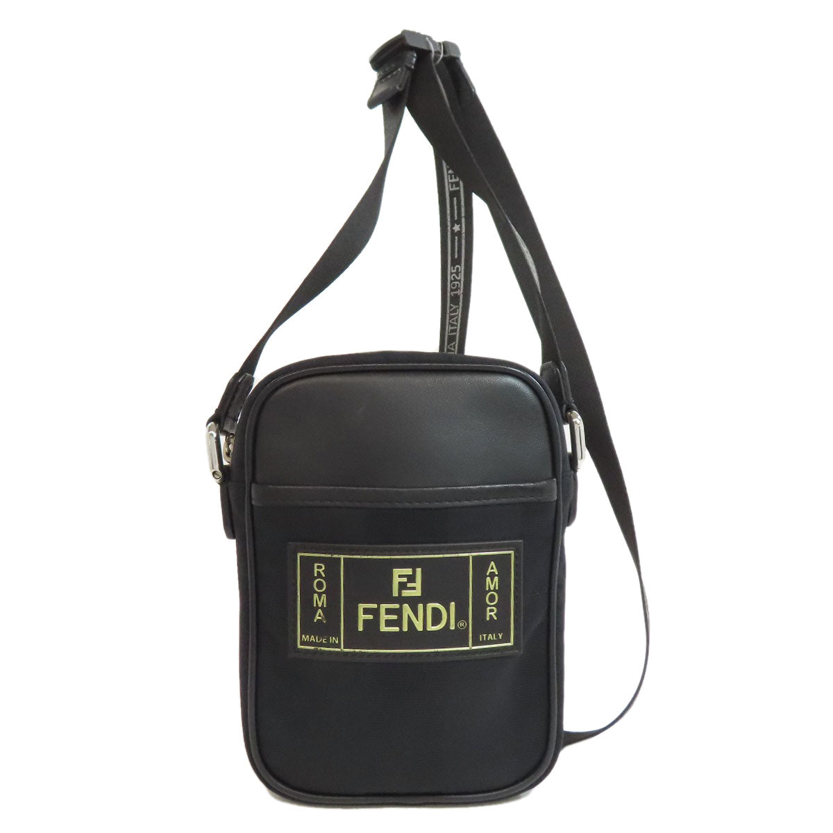 FENDI フェンディ ロゴ ショルダーバッグ ナイロン レディース 中古