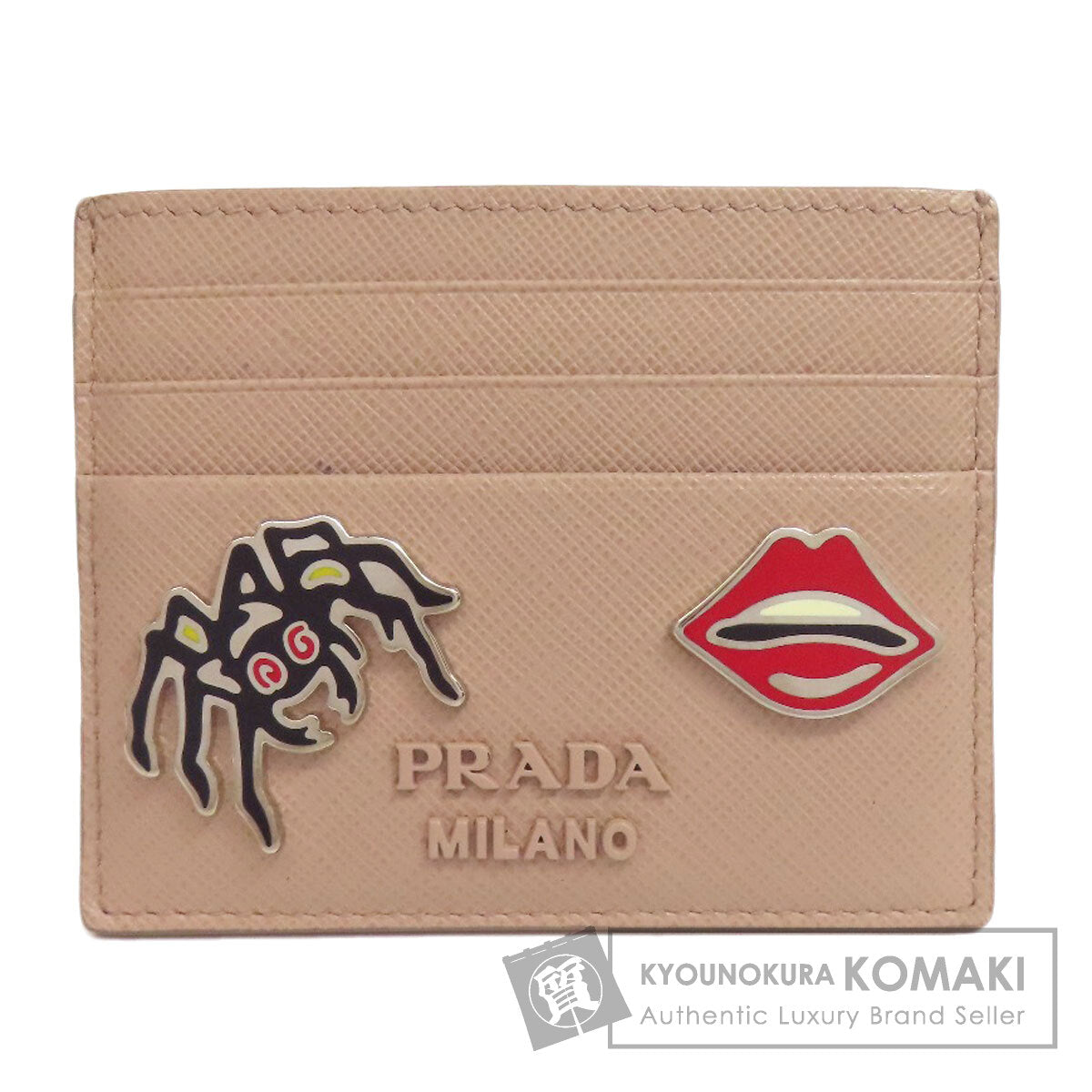 PRADA プラダ 1MC025 リップ スパイダー カードケース サフィアーノ レディース 中古