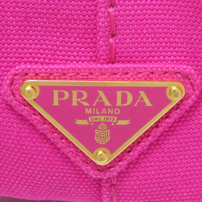 PRADA プラダ カナパミニ 2WAY ハンドバッグ キャンバス レディース 中古