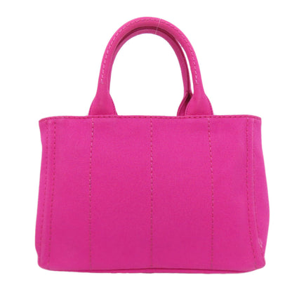 PRADA プラダ カナパミニ 2WAY ハンドバッグ キャンバス レディース 中古