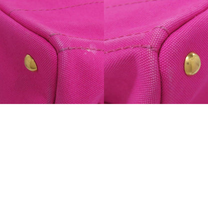 PRADA プラダ カナパミニ 2WAY ハンドバッグ キャンバス レディース 中古