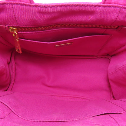 PRADA プラダ カナパミニ 2WAY ハンドバッグ キャンバス レディース 中古