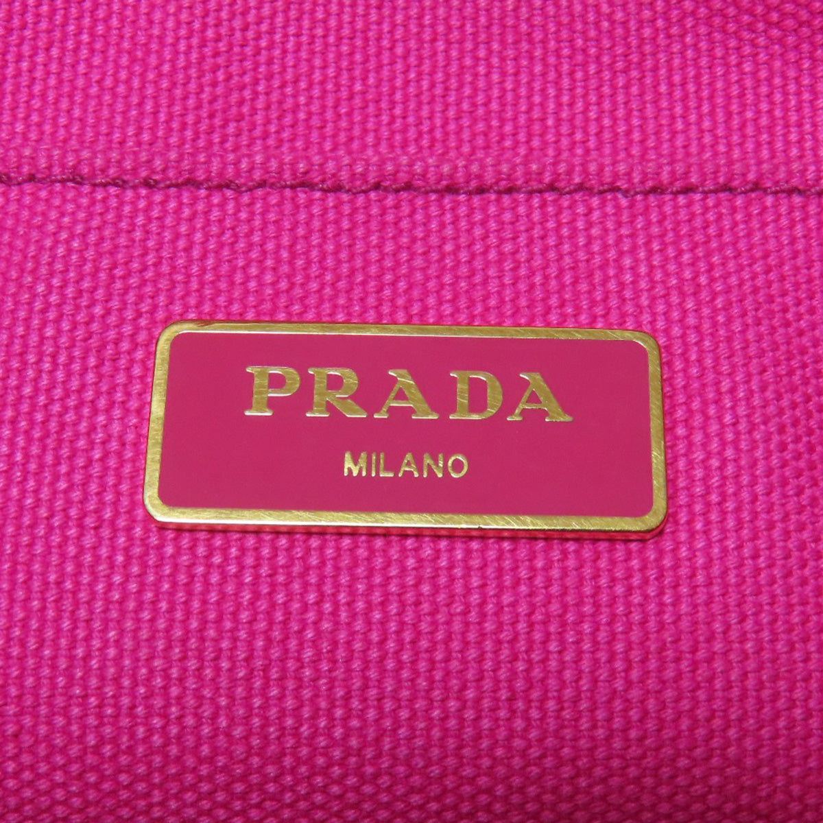 PRADA プラダ カナパミニ 2WAY ハンドバッグ キャンバス レディース 中古