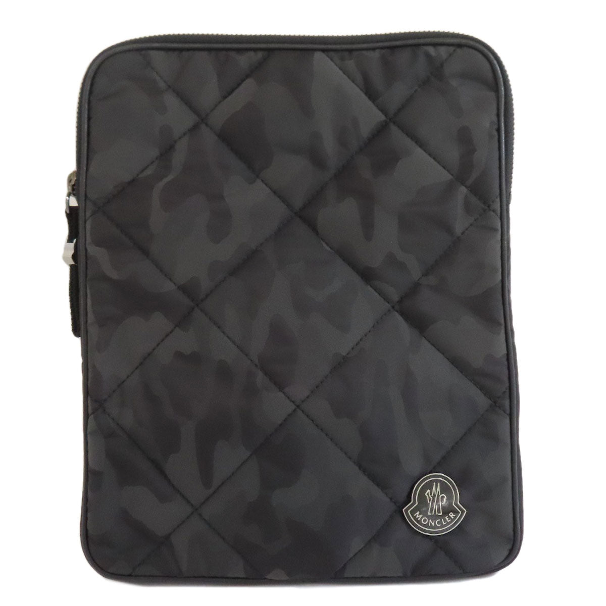 MONCLER モンクレール タブレットケース カモフラージュ柄 アクセサリーポーチ ナイロン レディース 中古