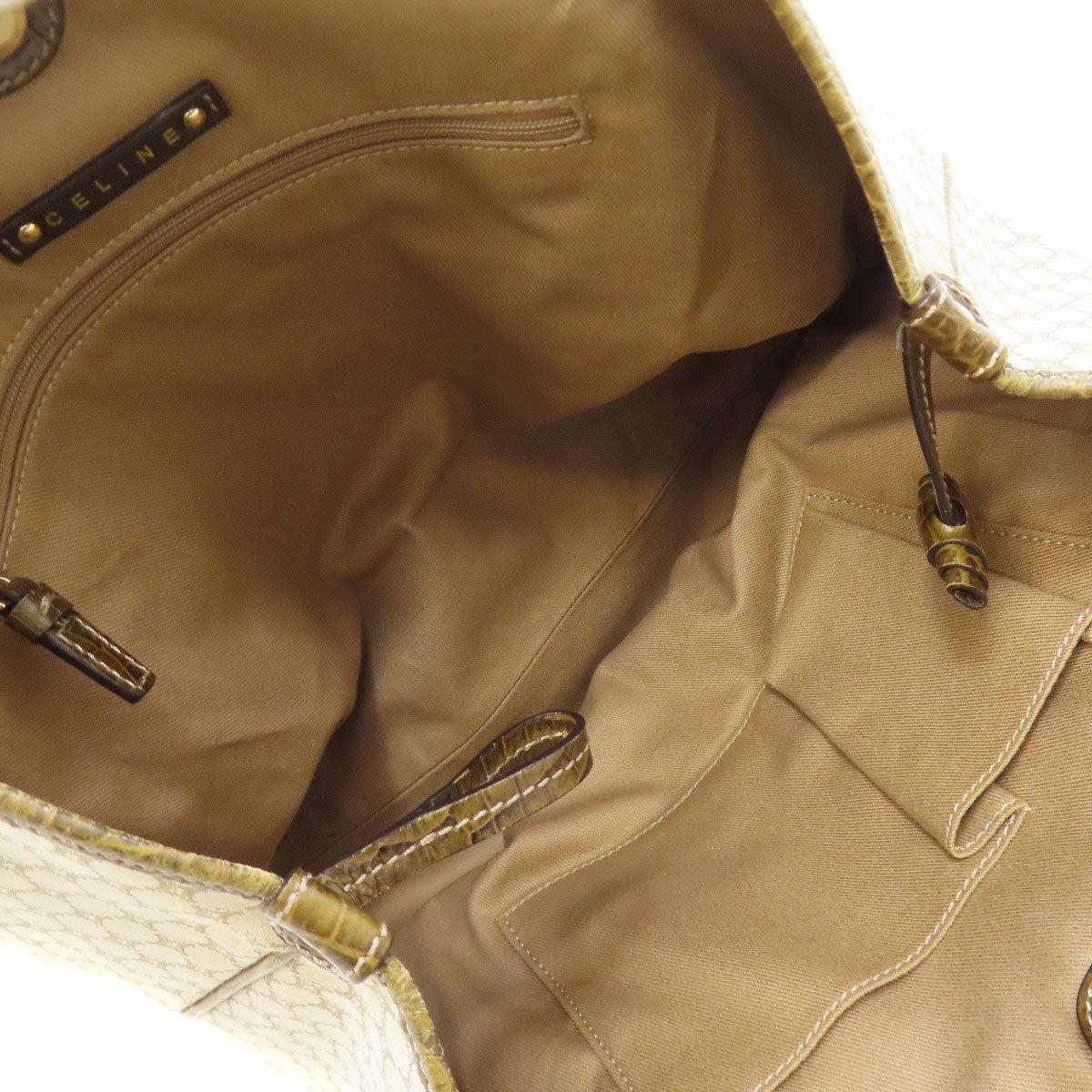 CELINE セリーヌ マカダム柄 トートバッグ キャンバス レディース 中古