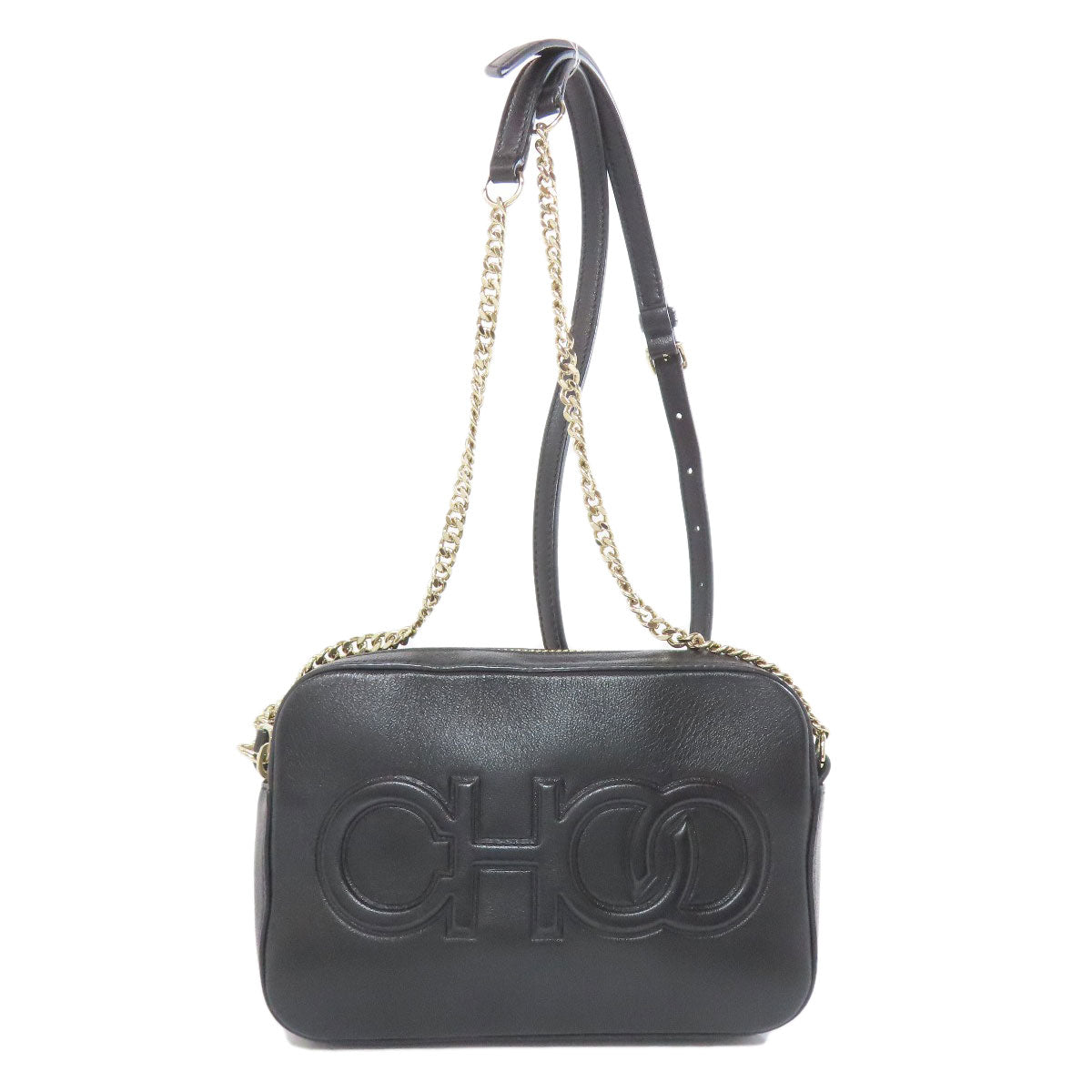 Jimmy Choo ジミーチュウ チェーンショルダー ショルダーバッグ レザー レディース 中古