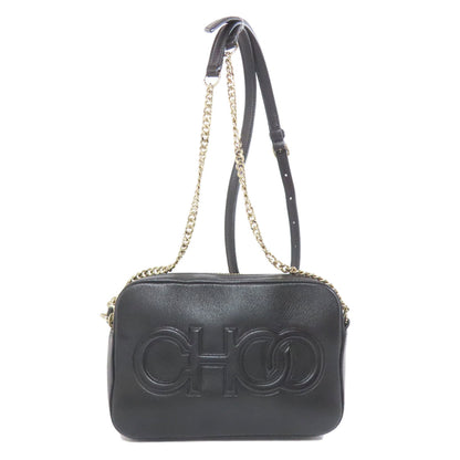 Jimmy Choo ジミーチュウ チェーンショルダー ショルダーバッグ レザー レディース 中古
