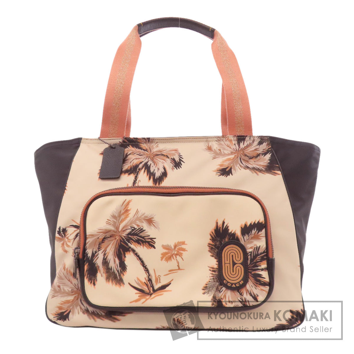 COACH コーチ 91111 パーム柄 トートバッグ ナイロン レディース 中古