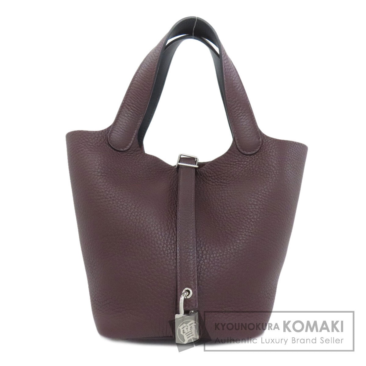 HERMES エルメス ピコタンロックPM エクラ シルバー金具 ハンドバッグ トリヨン レディース 中古