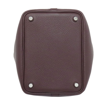 HERMES エルメス ピコタンロックPM エクラ シルバー金具 ハンドバッグ トリヨン レディース 中古