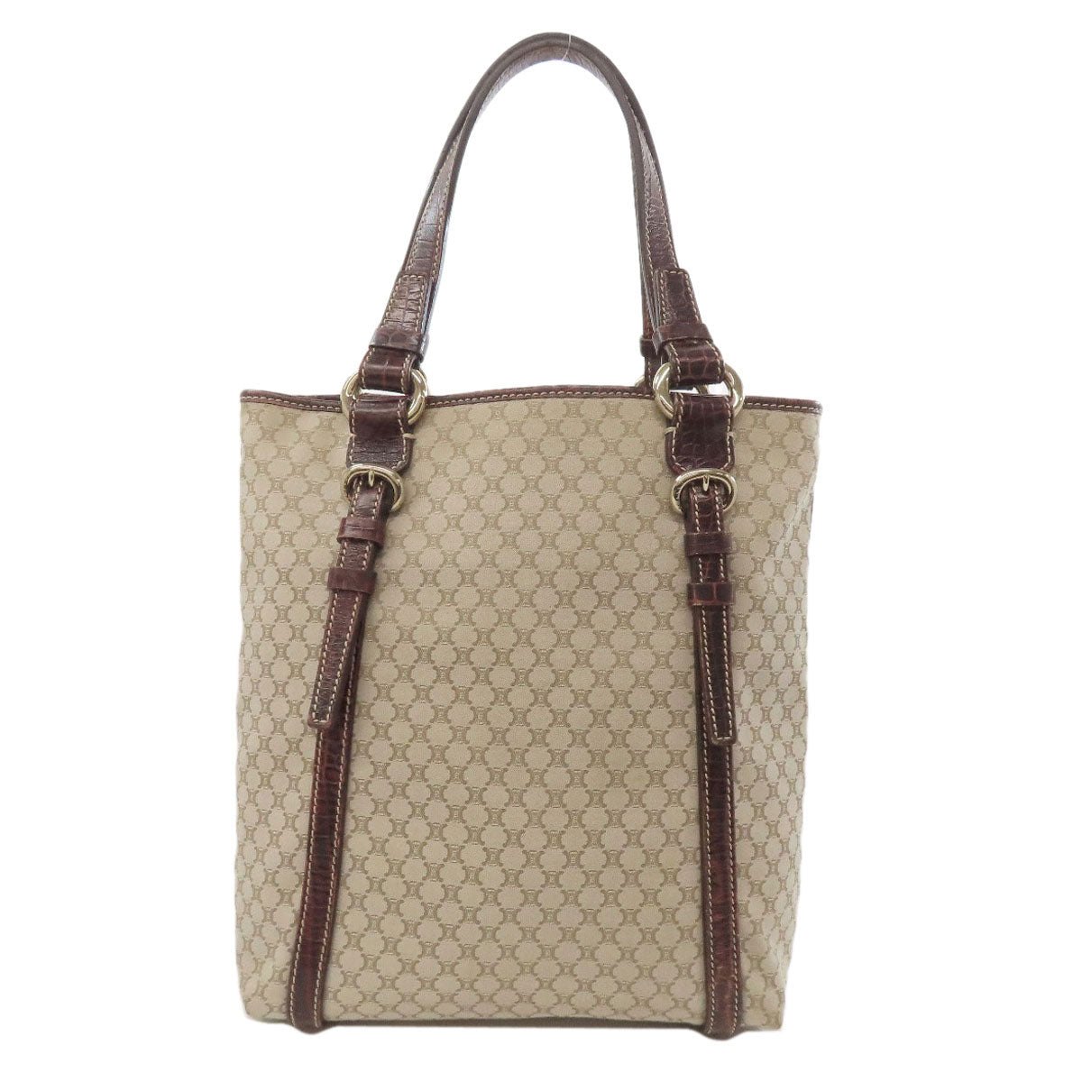 CELINE セリーヌ マカダム トートバッグ キャンバス レディース 中古