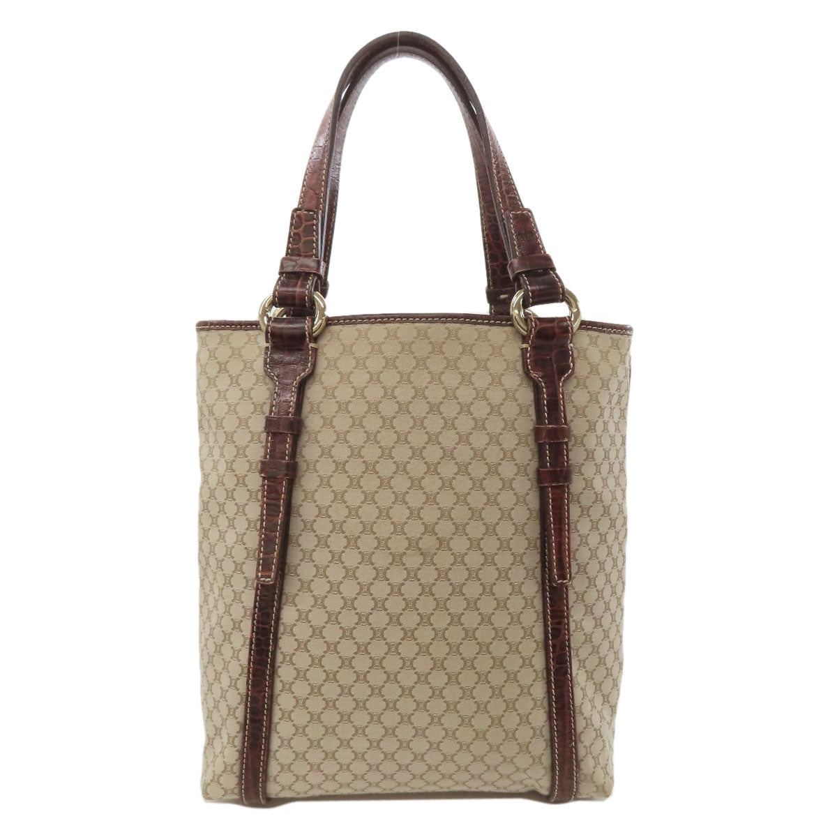 CELINE セリーヌ マカダム トートバッグ キャンバス レディース 中古