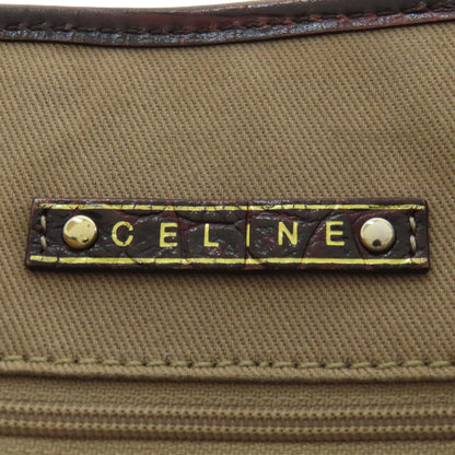 CELINE セリーヌ マカダム トートバッグ キャンバス レディース 中古