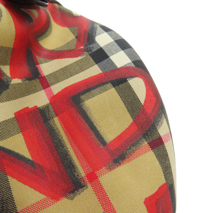 BURBERRY バーバリー ノバチェック グラフィティプリント ショルダーバッグ ナイロン レディース 中古