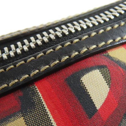 BURBERRY バーバリー ノバチェック グラフィティプリント ショルダーバッグ ナイロン レディース 中古