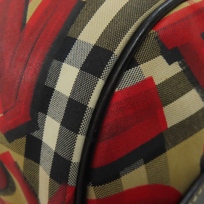 BURBERRY バーバリー ノバチェック グラフィティプリント ショルダーバッグ ナイロン レディース 中古