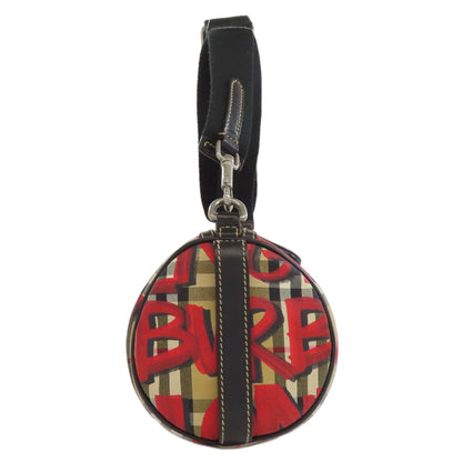 BURBERRY バーバリー ノバチェック グラフィティプリント ショルダーバッグ ナイロン レディース 中古