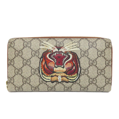 GUCCI グッチ 456863 タイガー GGスプリーム 長財布（小銭入れあり） PVC レディース 中古